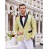 COOFANDY Men’s Sequin Blazer Sparkly Glitter Jacket Shiny Floral Suit Jacket Stylish Party Wedding Banquet Prom Tuxedo(Champagne)