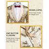 COOFANDY Men’s Sequin Blazer Sparkly Glitter Jacket Shiny Floral Suit Jacket Stylish Party Wedding Banquet Prom Tuxedo(Light Gold)