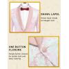 COOFANDY Men’s Sequin Blazer Sparkly Glitter Jacket Shiny Floral Suit Jacket Stylish Party Wedding Banquet Prom Tuxedo(Pink)