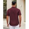 COOFANDY Mens Shirt Casual Button Down Shirt for Men Casual Business Dress Shirt Wine Red