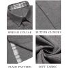 COOFANDY Men’s Short Sleeve Button Down Shirt Casual Summer Beach Untucked Vacation Textured Shirts with Pocket(A-dark Grey)