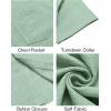 COOFANDY Men’s Short Sleeve Button Down Shirt Casual Summer Beach Untucked Vacation Textured Shirts with Pocket(Mint Green)