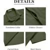 COOFANDY Mens Short Sleeve Button Down Shirt Casual Untucked Summer Shirt with Pocket(Army Green)