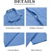 COOFANDY Mens Short Sleeve Button Down Shirt Casual Untucked Summer Shirt with Pocket(Blue)
