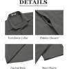 COOFANDY Mens Short Sleeve Button Down Shirt Casual Untucked Summer Shirt with Pocket(Dark Gray)