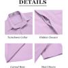 COOFANDY Mens Short Sleeve Button Down Shirt Casual Untucked Summer Shirt with Pocket(Lavender)