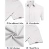 COOFANDY Mens Short Sleeve Button Down Shirts Beach Linen Short Sleeve Shirts Untucked Shirt White