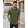 COOFANDY Men’s Short Sleeve Button Down Shirts Casual Dress Shirts for Men Untucked Shirt with Pocket(Army Green)