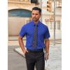 COOFANDY Men’s Short Sleeve Button Down Shirts Casual Dress Shirts for Men Untucked Shirt with Pocket(Brilliant Blue)