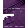 COOFANDY Men’s Short Sleeve Button Down Shirts Casual Summer Dress Untucked Shirts(Purple)