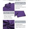 COOFANDY Men’s Short Sleeve Button Down Shirts Casual Summer Dress Untucked Shirts(Violet)