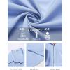 COOFANDY Mens Short Sleeve Button Down Shirts Casual Summer Shirt Untucked Dress Shirts(Clear Blue)
