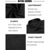 COOFANDY Mens Short Sleeve Button Down Shirts Wrinkle Free Dress Shirts Casual Polka Dot Print Shirt with Pocket(Black)