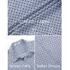 COOFANDY Mens Short Sleeve Button Down Shirts Wrinkle Free Dress Shirts Casual Polka Dot Print Shirt with Pocket(Blue Pattern)