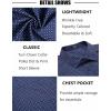 COOFANDY Mens Short Sleeve Button Down Shirts Wrinkle Free Dress Shirts Casual Polka Dot Print Shirt with Pocket(Blue(square))