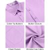 COOFANDY Mens Short Sleeve Button Down Shirts Wrinkle Free Dress Shirts Casual Polka Dot Print Shirt with Pocket(Lavender Frost)