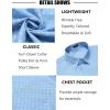 COOFANDY Mens Short Sleeve Button Down Shirts Wrinkle Free Dress Shirts Casual Polka Dot Print Shirt with Pocket(Light Blue(rhombic))