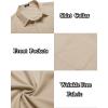 COOFANDY Mens Short Sleeve Button Down Shirts Wrinkle Free Dress Shirts Casual Polka Dot Print Shirt with Pocket(Light Khaki)