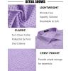 COOFANDY Mens Short Sleeve Button Down Shirts Wrinkle Free Dress Shirts Casual Polka Dot Print Shirt with Pocket(Purple)