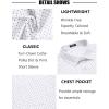COOFANDY Mens Short Sleeve Button Down Shirts Wrinkle Free Dress Shirts Casual Polka Dot Print Shirt with Pocket(White)