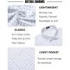 COOFANDY Mens Short Sleeve Button Down Shirts Wrinkle Free Dress Shirts Casual Polka Dot Print Shirt with Pocket(White(clover))