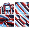 COOFANDY Mens Short Sleeve Casual Button Down Shirts Summer Untucked Dress Shirts with Pocket(Colorful Stripe)
