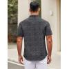 COOFANDY Mens Short Sleeve Casual Button Down Shirts Summer Untucked Dress Shirts with Pocket(Geometry Black)