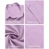 COOFANDY Mens Short Sleeve Casual Button Down Shirts Summer Untucked Dress Shirts with Pocket(Lavender)