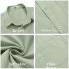 COOFANDY Mens Short Sleeve Casual Button Down Shirts Summer Untucked Dress Shirts with Pocket(Light Green)