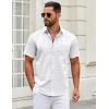 COOFANDY Mens Short Sleeve Casual Button Down Shirts Summer Untucked Dress Shirts with Pocket(Shark Pattern-white)