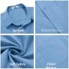 COOFANDY Mens Short Sleeve Casual Button Down Shirts Summer Untucked Dress Shirts with Pocket(Sky Blue)