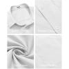 COOFANDY Mens Short Sleeve Casual Button Down Shirts Summer Untucked Dress Shirts with Pocket(White)