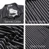 COOFANDY Mens Short Sleeve Casual Button Down Shirts Summer Untucked Dress Shirts with Pocket(White Stripe-black)