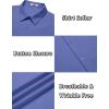 COOFANDY Men’s Short Sleeve Dress Shirts Casual Button Down Wrinkle Free Regular Fit Business Untucked Shirts(Captain’s Blue)