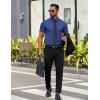 COOFANDY Men’s Short Sleeve Dress Shirts Casual Button Down Wrinkle Free Regular Fit Business Untucked Shirts(Dark Blue)