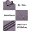 COOFANDY Men’s Short Sleeve Dress Shirts Casual Button Down Wrinkle Free Regular Fit Business Untucked Shirts(Granite Gray)