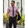 COOFANDY Men’s Short Sleeve Dress Shirts Casual Button Down Wrinkle Free Regular Fit Business Untucked Shirts(Misty Rose)