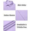COOFANDY Men’s Short Sleeve Dress Shirts Casual Button Down Wrinkle Free Regular Fit Business Untucked Shirts(Purple Rose)