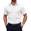 COOFANDY Men’s Short Sleeve Dress Shirts Casual Button Down Wrinkle Free Regular Fit Business Untucked Shirts(White)