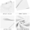 COOFANDY Men’s Short Sleeve Henley Shirts Casual Collarless Shirt Band Collar Henley Summer Beach Henley T-Shirt(White)