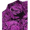 COOFANDY Men’s Silk Satin Dress Shirts Jacquard Long Sleeve Floral Button Up Shirts Party Prom Wedding Shirt(Pat9)