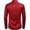 COOFANDY Men’s Silk Satin Dress Shirts Jacquard Long Sleeve Floral Button Up Shirts Party Prom Wedding Shirt(P-wine Red)