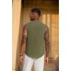 COOFANDY Mens Sleeveless Summer Shirts Beach Tank Tops Button Up Textured Tank Shirt for Vacation(Army Green)