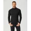 COOFANDY Men’s Slim Fit Mock Turtleneck T Shirt Casual Basic Knitted Long Sleeve Pullover Sweater(Black)