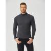 COOFANDY Men’s Slim Fit Mock Turtleneck T Shirt Casual Basic Knitted Long Sleeve Pullover Sweater(Dark Grey)