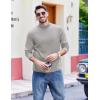 COOFANDY Men’s Slim Fit Mock Turtleneck T Shirt Casual Basic Knitted Long Sleeve Pullover Sweater(Light Gray)