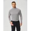 COOFANDY Men’s Slim Fit Mock Turtleneck T Shirt Casual Basic Knitted Long Sleeve Pullover Sweater(Light Gray)