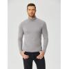 COOFANDY Men’s Slim Fit Mock Turtleneck T Shirt Casual Basic Knitted Long Sleeve Pullover Sweater(Light Gray)