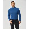 COOFANDY Men’s Slim Fit Mock Turtleneck T Shirt Casual Basic Knitted Long Sleeve Pullover Sweater(Navy)