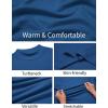 COOFANDY Men’s Slim Fit Mock Turtleneck T Shirt Casual Basic Knitted Long Sleeve Pullover Sweater(Navy)